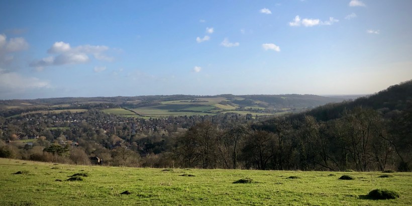 The view from Lardon Chase, above Streatley 